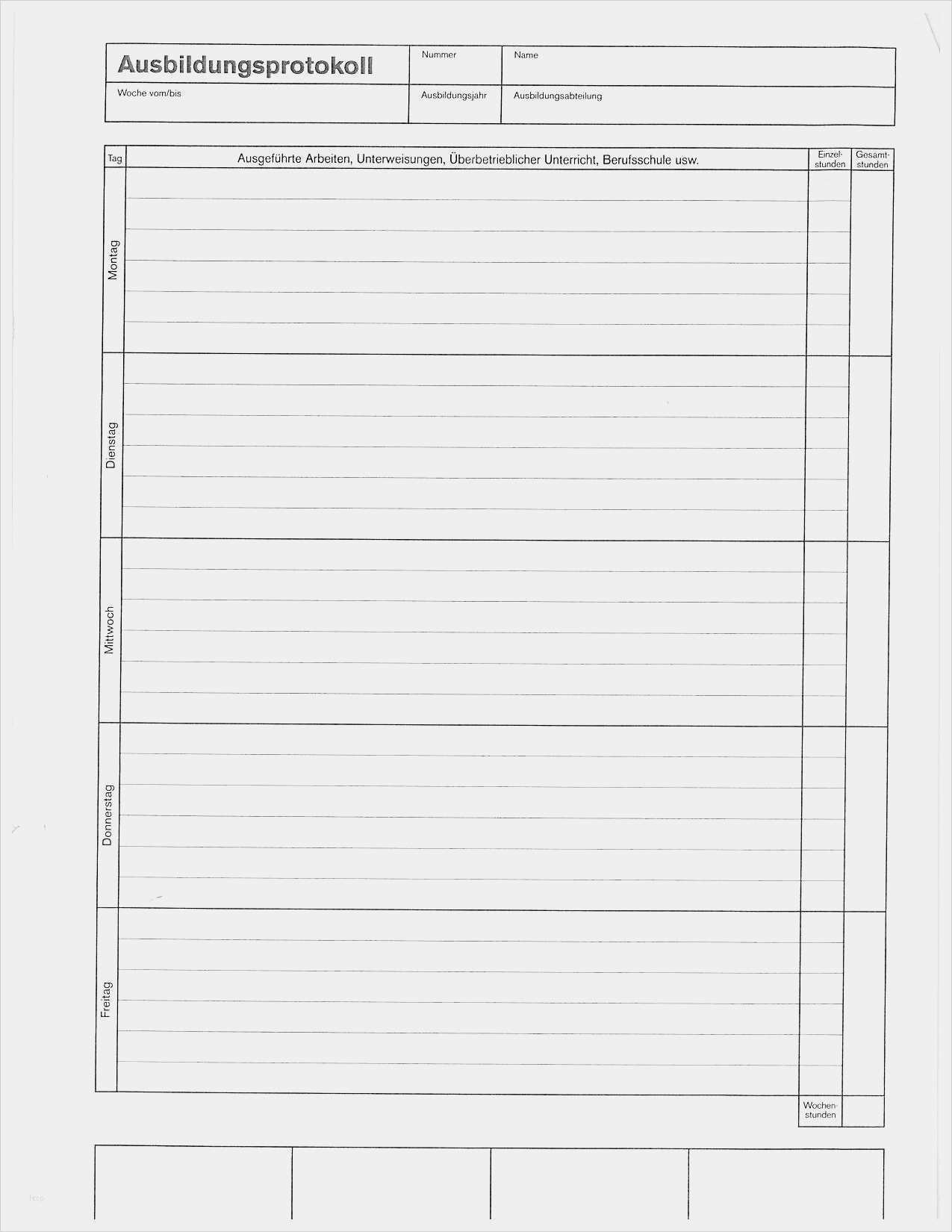 Berichtsheft Vorlage Täglich Kostenlos Großartig Ein formular In Excel Oder World Erstellen