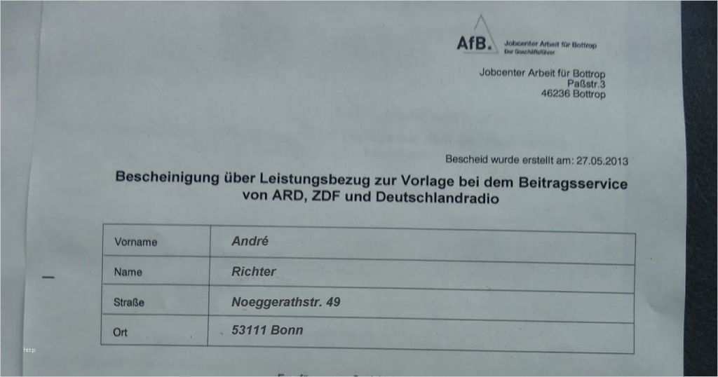 Bescheinigung über Leistungsbezug Zur Vorlage Bei Dem Beitragsservice Erstaunlich Anarchistischer Journalist Bescheinigung über