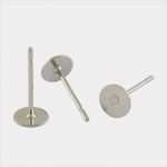 Beschriftung Klingelschild Vorlage Schön 50 Ohrstecker Ohrhaken Ohrring Fassung Für 6mm Cabochons