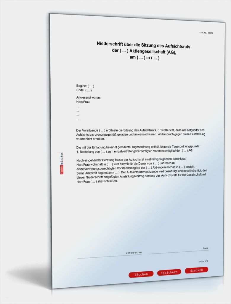 Bestellung Gefahrgutbeauftragter Vorlage Genial Bestellung Vorstand Aktiengesellschaft Muster Zum Download