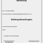 Bestellung Vorlage Excel Kostenlos Wunderbar Bestellung Zum Zur Gefahrgutbeauftragten sofort Download