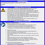 Betriebsanweisung Vorlage Kostenlos Großartig Betriebsanweisung toaster sofort Download