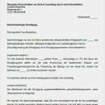 Betriebsrat Vorlagen Kostenlos Best Of Betriebsbedingte Kündigung Muster Anhörung Betriebsrat