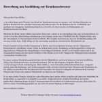 Bewerbung Als Krankenschwester Vorlage Hübsch Krankenschwester Bewerbung Um Ausbildung Muster Und Tipps