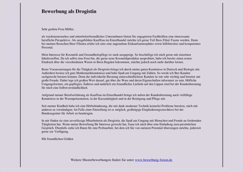 Bewerbung Einzelhandel Vorlage Luxus Bewerbung Aushilfe Drogerie Keine Erfahrungen