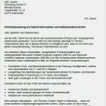 Bewerbung Informatiker Vorlage Wunderbar Bewerbung Diplom Informatiker Ungekündigt