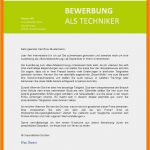 Bewerbung It Techniker Vorlage Luxus 10 11 Techniker Bewerbung