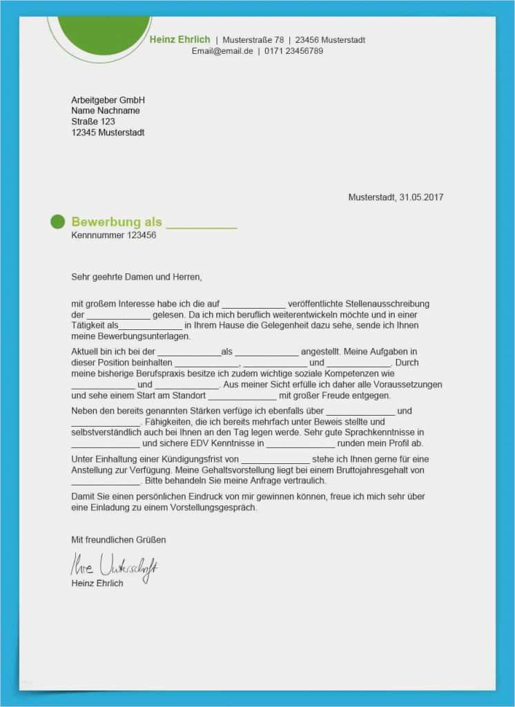 Bewerbung Muster Vorlage Einzigartig Bewerbungsvorlagen Kostenlos Herunterladen Bewerbung