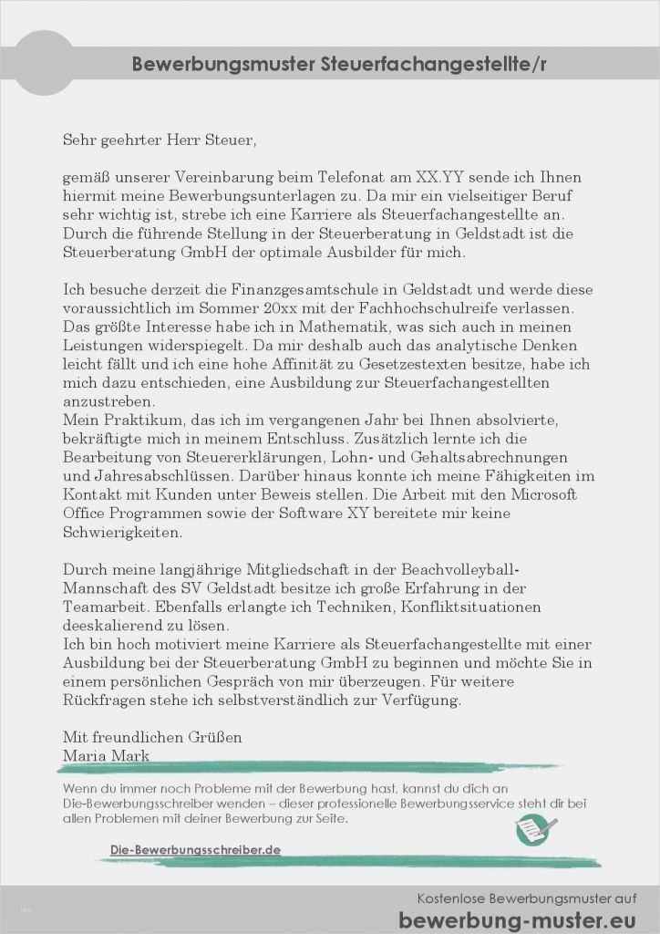 Bewerbung Praktikum Physiotherapie Vorlage Erstaunlich Professionelle Bewerbungsvorlage Für Steuerfachangestellte