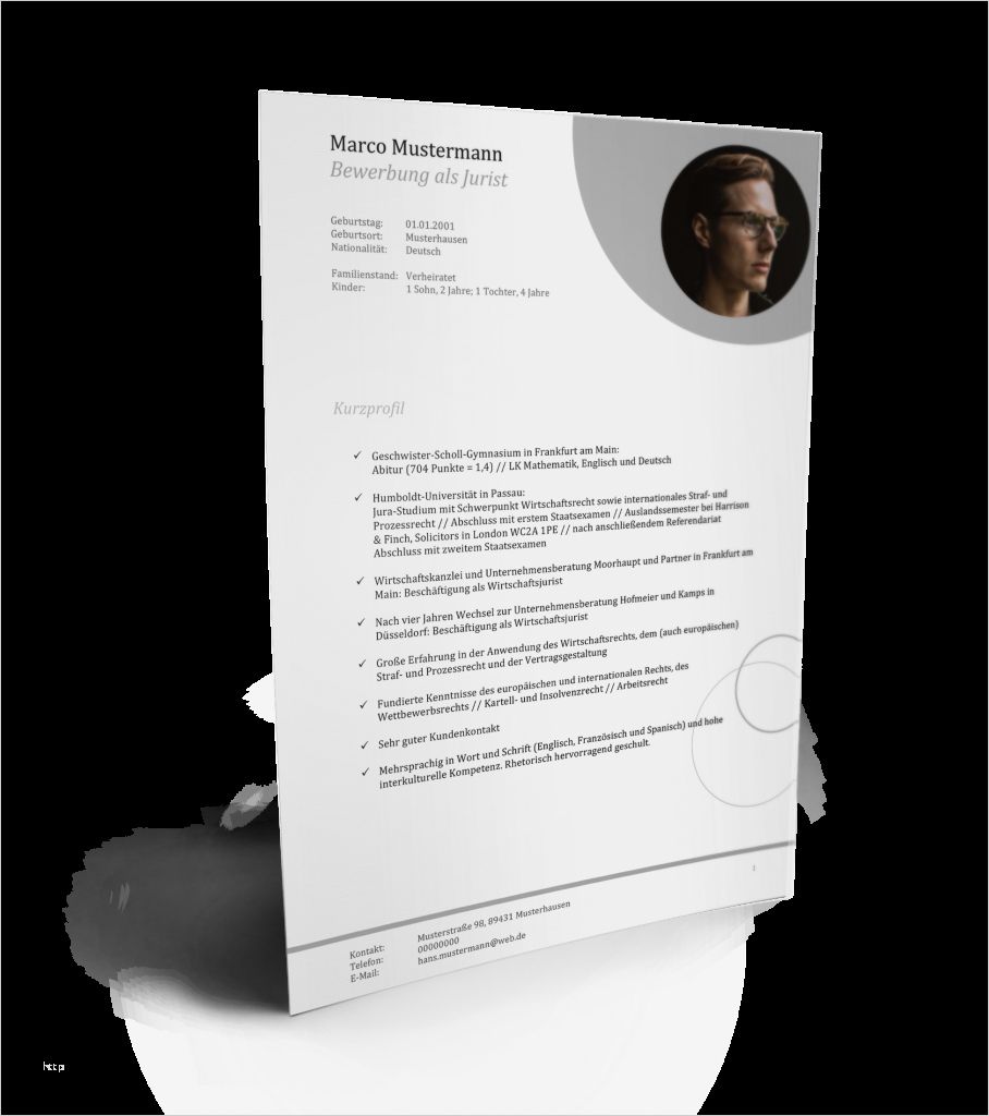 Bewerbung Tiefbau Vorlage Beste Lebenslauf Vorlage Jurist