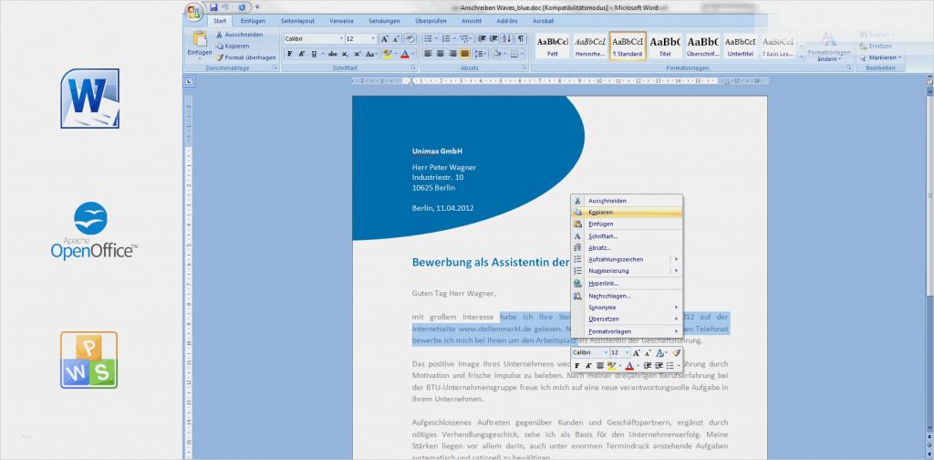 Bewerbungsflyer Vorlage Word Elegant Bewerbung Als Muster