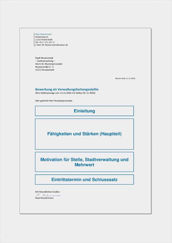 Bewerbungsschreiben Ausbildung Vorlage Elegant Bewerbung Verwaltungsfachangestellte Tipps &amp; Hinweise