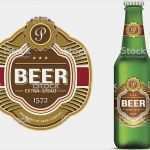 Bier Etikett Vorlage Wunderbar Bier Etikett Vorlage Vektor Illustration