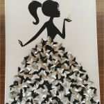 Bilderrahmen Basteln Vorlage Best Of Wandbild Schmetterlingskleid