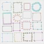 Bilderrahmen Vorlagen Kostenlos Schön Vintage Bilderrahmen Set Doodle Stil Zier Und Nettes