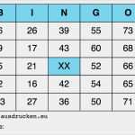 Bingo Vorlage Zum Ausdrucken Schönste Bingo Vorlagen