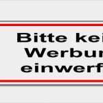 Bitte Keine Werbung Vorlage Bewundernswert Bitte Keine Werbung Einwerfen Briefkasten Schild 70x20 Mm
