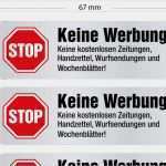 Bitte Keine Werbung Vorlage Elegant Keine Werbung Aufkleber Stop Briefkastenwerbung