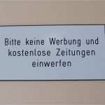 Bitte Keine Werbung Vorlage Luxus Türschild Bitte Keine Werbung Und Kostenlose Zeitungen