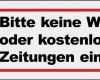 Bitte Keine Werbung Vorlage Schönste 10x Bitte Keine Werbung Oder Kostenlose Zeitungen