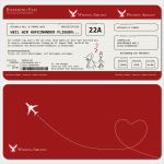 Bordkarte Vorlage Geschenk Erstaunlich Einladungskarten Zur Hochzeit Als Flugticket – Rot