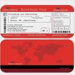Bordkarte Vorlage Geschenk Großartig Einladungskarten Geburtstag Boarding Pass Flugticket Rot