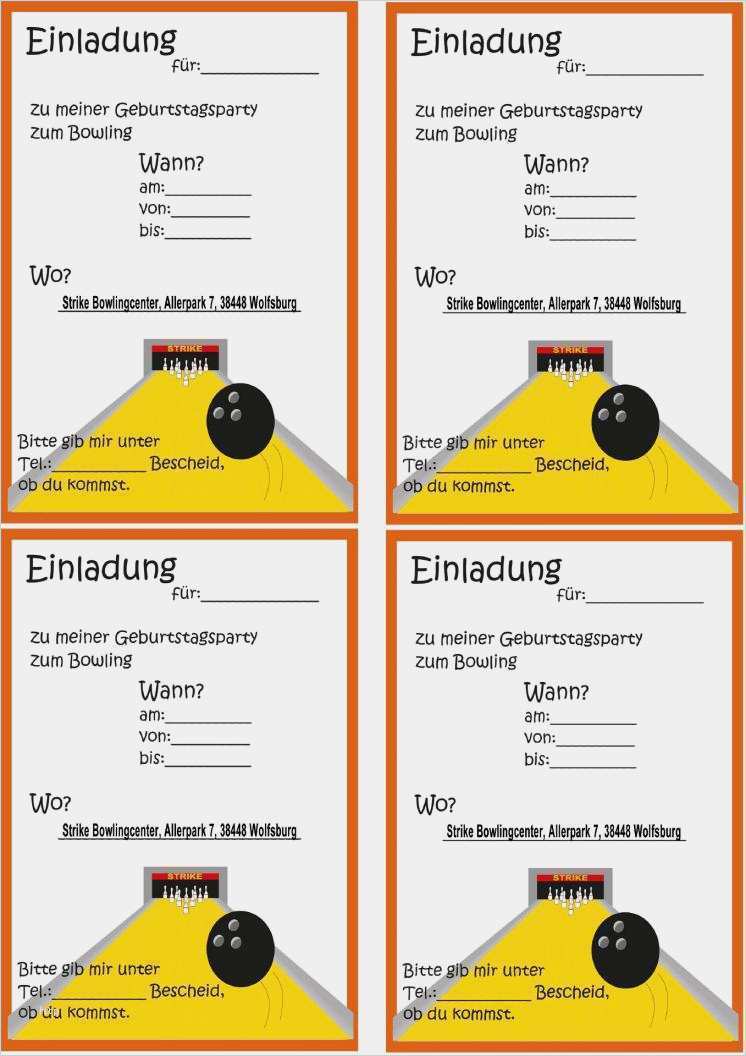 Bowling Einladung Vorlage Kostenlos Schönste Geburtstagseinladungen