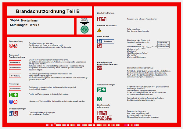 Brandschutzordnung Teil B Vorlage Word Best Of Muster Brandschutzordnung Brandschutzordnung Teil A