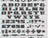 Buchstaben Sticken Vorlage Kostenlos Bewundernswert Kreuzstich Stickvorlage Stickmuster Glitch Schrift
