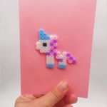 Bügelperlen Einhorn Vorlage Genial Karten Basteln Mit Bügelperlen Vorlagen