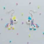 Bügelperlen Einhorn Vorlage Großartig Bubblegum Unicorn Hama Bead Earrings
