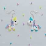 Bügelperlen Einhorn Vorlage Neu Bubblegum Unicorn Hama Bead Earrings