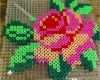 Bügelperlen Vorlagen Blumen Erstaunlich Rose Flower Perler Beads by Elinorleijon