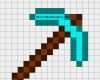 Bügelperlen Vorlagen Minecraft Elegant Diamond Pickaxe
