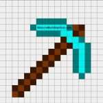 Bügelperlen Vorlagen Minecraft Elegant Diamond Pickaxe