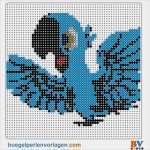 Bügelperlen Vorlagen Minecraft Fabelhaft Rio Blu Bügelperlen Vorlage Perler Bead Pattern