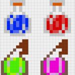 Bügelperlen Vorlagen Minecraft Gut Minecraft Pixel Art Templates Potions ㅈㄷ