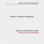 Business Continuity Plan Vorlage Gut Business Continuity Plan Bcp Template