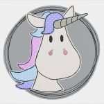 Button Vorlage 59mm Beste Stickdatei Einhorn Doodle button 10x10 Von Muede Auf