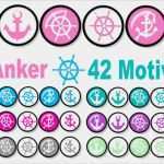 Cabochon Vorlagen Download Cool Digitale Downloads Cabochon Vorlagen Rund Anker Pastell