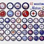 Cabochon Vorlagen Download Elegant Digitale Downloads Cabochon Vorlagen 42 Maritime Motive