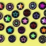 Cabochon Vorlagen Kaufen Genial Digitale Cabochon Vorlagen Bunte Sterne 42 Motive Größe
