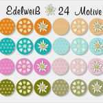 Cabochon Vorlagen Kaufen Gut Digitale Downloads Cabochon Vorlagen Rund &quot;edelweiß&quot; 24