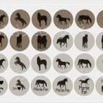 Cabochon Vorlagen Kaufen Süß Digitale Cabochon Vorlagen Pferde Braun 48 Motive Größe