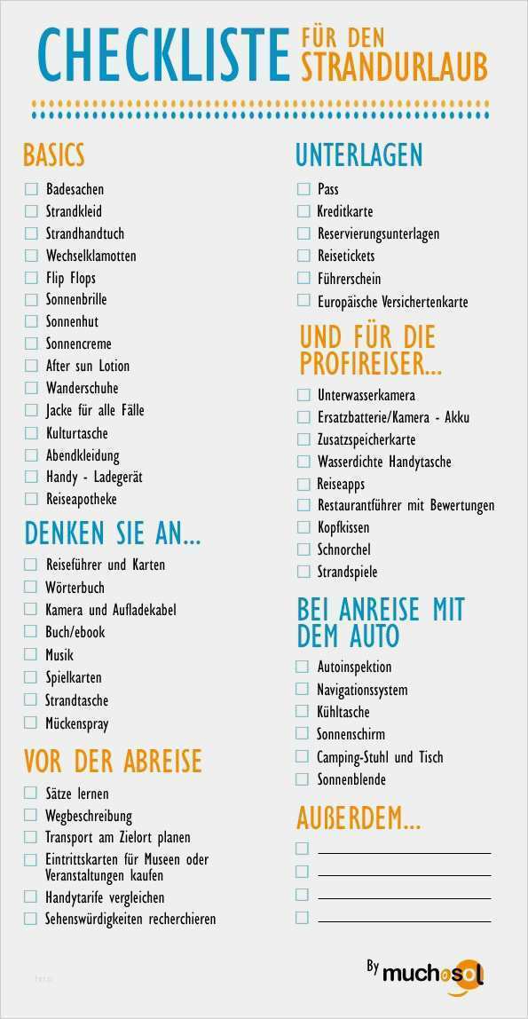 Checkliste Brandschutz Im Büro Vorlage Angenehm Checkliste Für Den Strandurlaub Printables