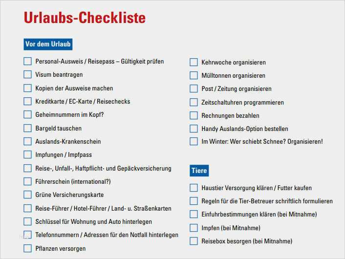 Checkliste Brandschutz Im Büro Vorlage Süß Urlaub Checkliste Download Chip