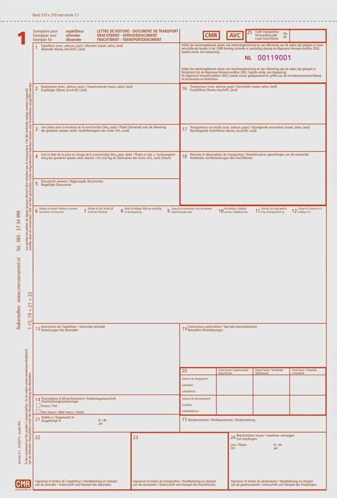 Cmr Frachtbrief Vorlage Pdf Neu Cmr Frachtbrief Vorlagewunderbar Großzügig Cmr