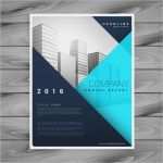 Coole Flyer Vorlagen Inspiration Modern Brochure Template with Blue Geometric Style Vector