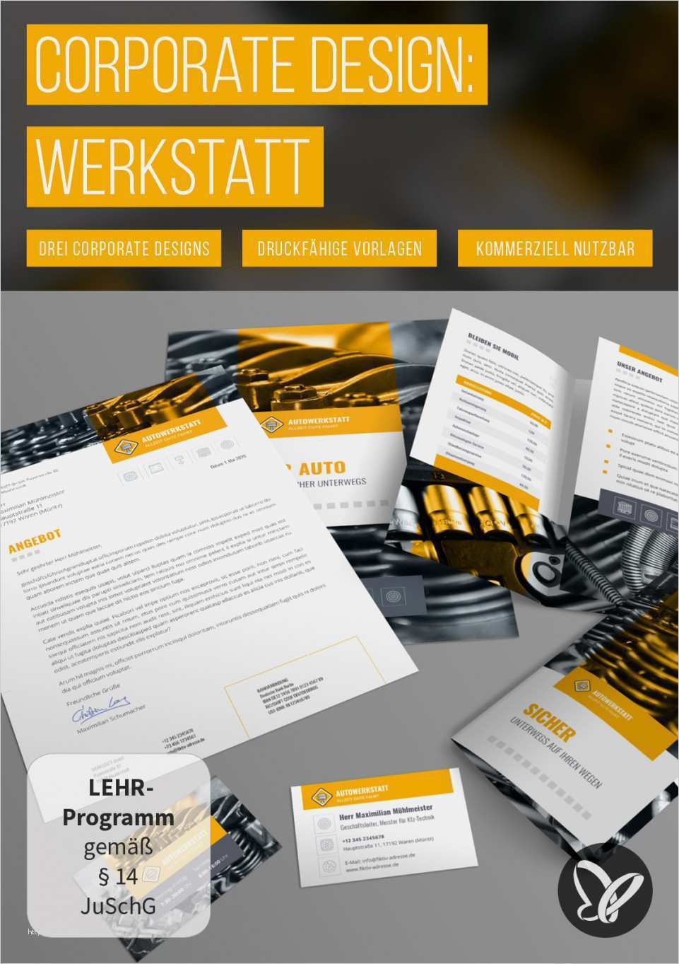 Corporate Design Vorlage Fabelhaft Corporate Design Vorlage Für Werkstatt U A Mit