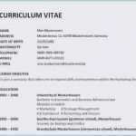 Cv In English Vorlage Großartig Lebenslauf Englisch Vorlage